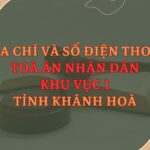 Địa chỉ và số điện thoại TAND Khu vực 1 tỉnh Khánh Hoà