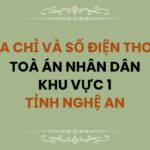 Địa chỉ và số điện thoại TAND Khu vực 1 tỉnh Nghệ An