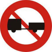 Biển báo Cấm xe kéo rơ-moóc