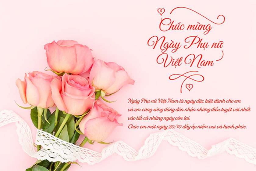 Hãy cùng chúc mừng ngày đặc biệt của chị em phụ nữ Việt Nam với thiệp chúc mừng vô cùng ý nghĩa và đầy tình cảm. Truy cập ngay vào hình ảnh để ngắm nhìn những bức thiệp đẹp và ấn tượng nhất nhé!