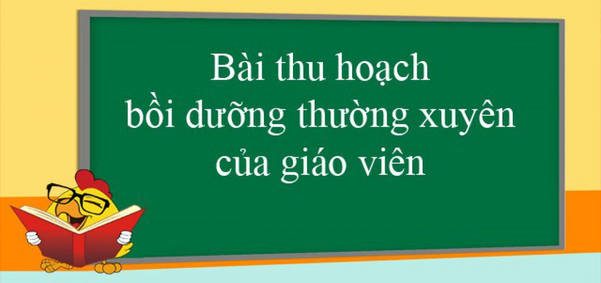 Bài thu hoạch bồi dưỡng thường xuyên GV THCS Module 29