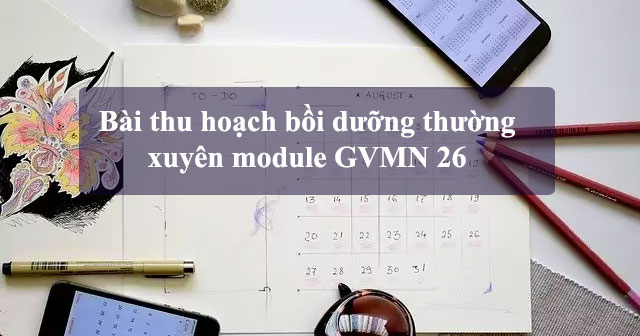 Bài thu hoạch bồi dưỡng thường xuyên Tiểu học Module 26