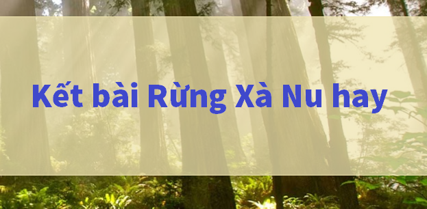 Mẫu kết bài Rừng xà nu của Nguyễn Trung Thành hay nhất